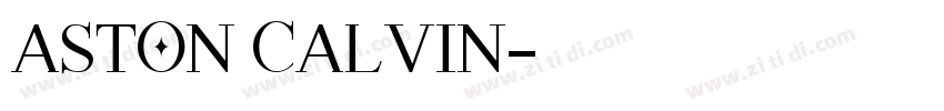 ASTON CALVIN字体转换
